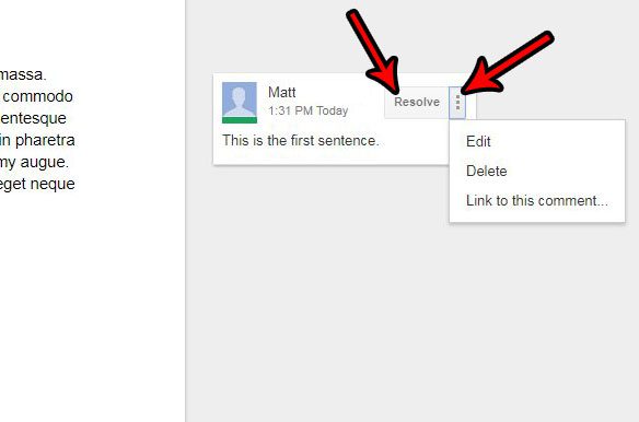 cómo agregar un comentario en google docs