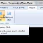 Select your desired Windows Live Movie Maker aspect ratio