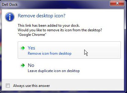 Decide what to do with the icon that is still on your Desktop