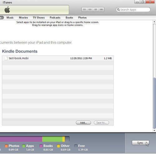 Sync your iTunes library with your iPad