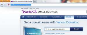 Use Yahoo Domain Search