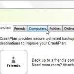 Click Computers at the top of the CrashPlan menu