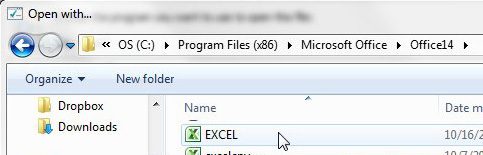 Select Excel as the new XML default