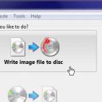 ImgBurn write ISO image file to disc
