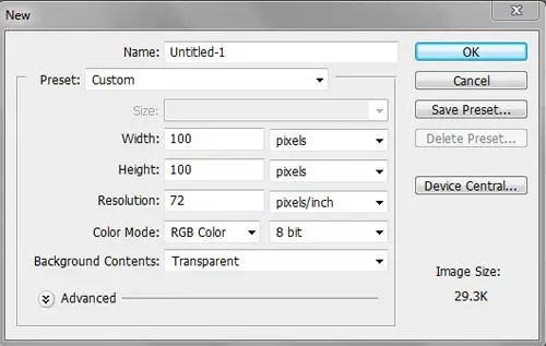 create canvas for animated GIF in Photoshop CS5