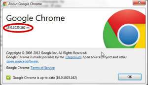 find your google chrome version number