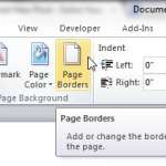 set your document borders from the page borders menu