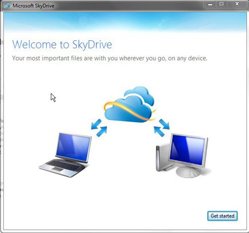 complete the installation of the skydrive folder in windows 7