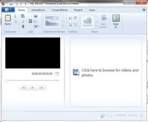 windows 7 video editing interface