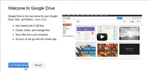 try out your google drive