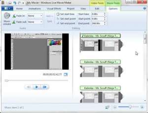 how to add music or audio to windows live movie maker