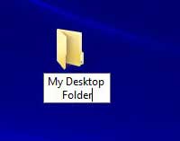 type a name for your new folder