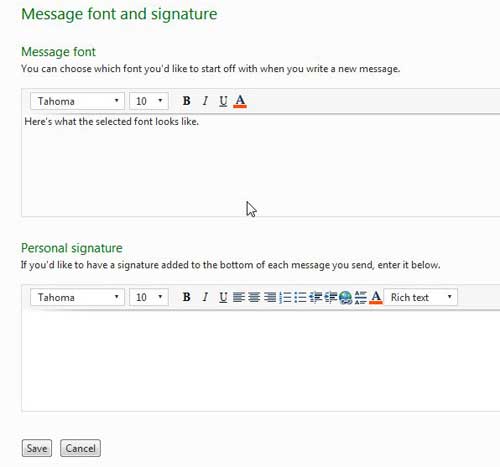 customize your hotmail signature