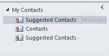 navigate through suggested contacts