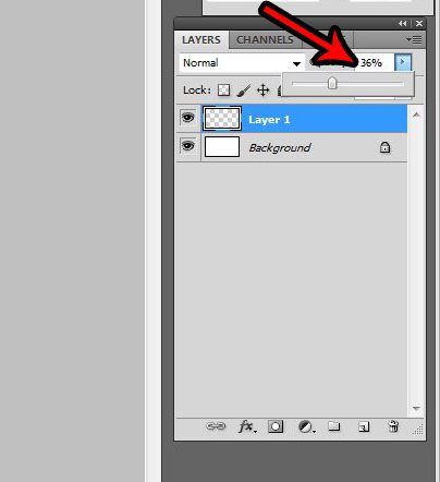 how to make a background transparent in photoshop by changing the opacity