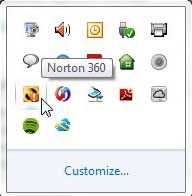 norton 360 system tray icon