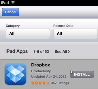 download the dropbox add to your ipad