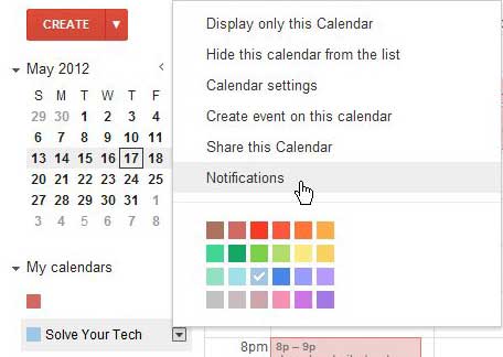 how to stop email notifications in google calendar