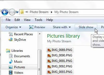 view windows 7 pictures as a slideshow