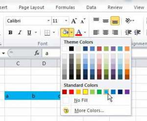 how to change a cell fill color in Excel 2010