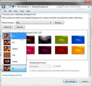 how to make your desktop picture bigger or smaller in windows 7