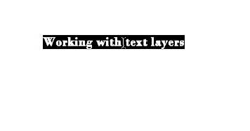 highlight all of the text on a layer
