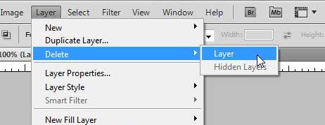 how to delete a layer in photoshop cs5