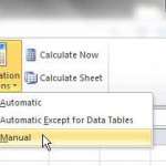 disable formula updates in excel 2010