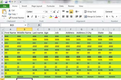 how to format alternating row colors in excel 2010