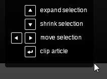 change the web clipper selection