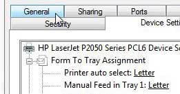 laserjet 2055 general tab