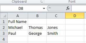 sample excel data to be merged