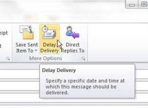 how to schedule sending an email in outlook 2010