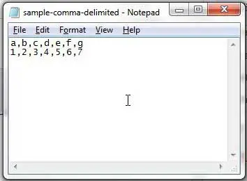 sample comma delimited csv file