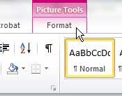 word 2010 picture tools format tab