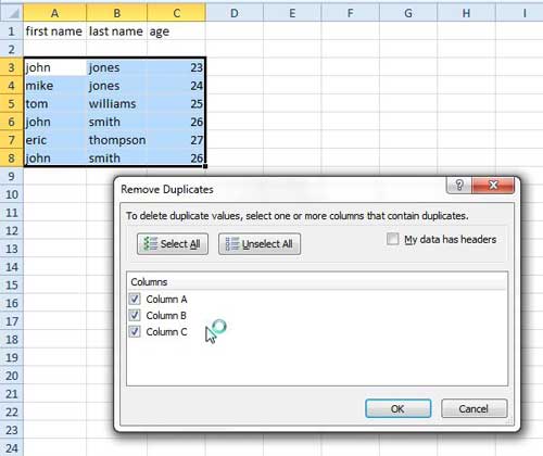 Excel Guide to Removing Duplicates from a Spreadsheet - 7