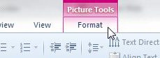 powerpoint 2010 picture tools format tab