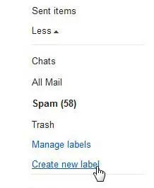 create new gmail label