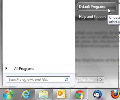 windows 7 default programs