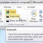 view your powerpoint 2010 slideshow in grayscale