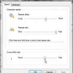 how to change cursor blink rate in windows 7