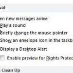 disable new message sound in outlook 2010
