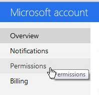 change microsoft account permissions