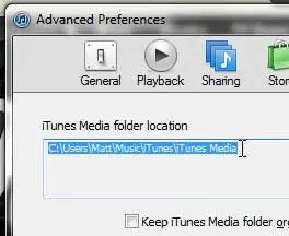 how to get to itunes media folder