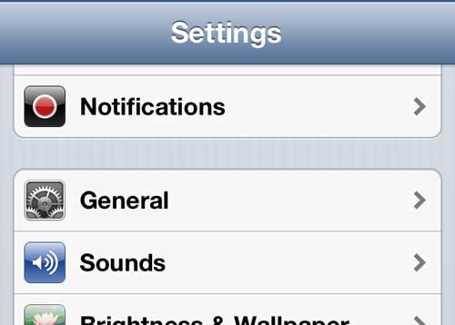 open the sounds menu on the iphone 5