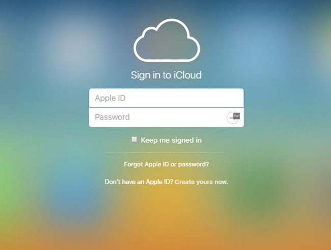 Sign into your iCloud account