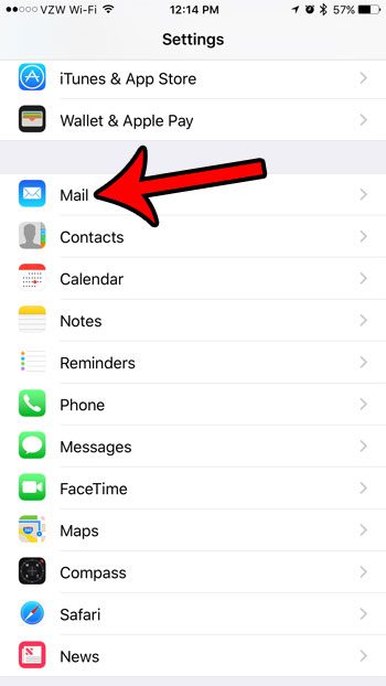 can i set a different default email account on iphone