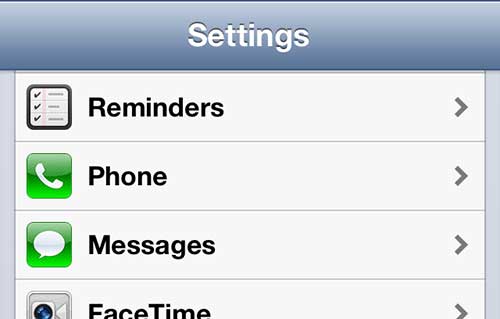 open iphone 5 message settings