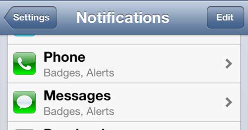 iphone 5 messages menu
