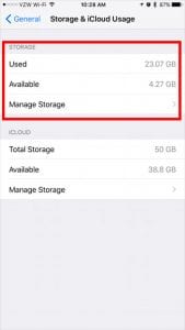 how to find iphone 5 storage capacity